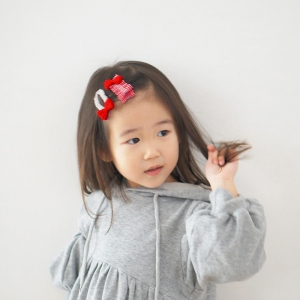 Girl Hair Clip Bow Knitted Set Christmas CNY (GHP8704)